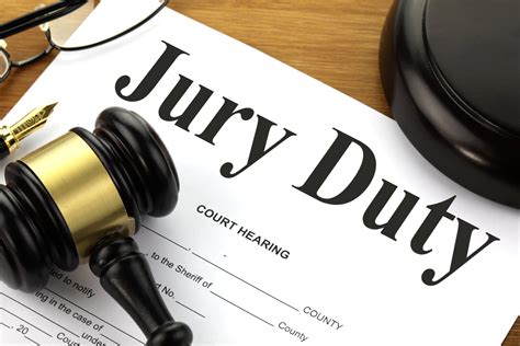 Gavel and jury duty document emphasizing legal responsibilities related to jury service and DWI felony implications.