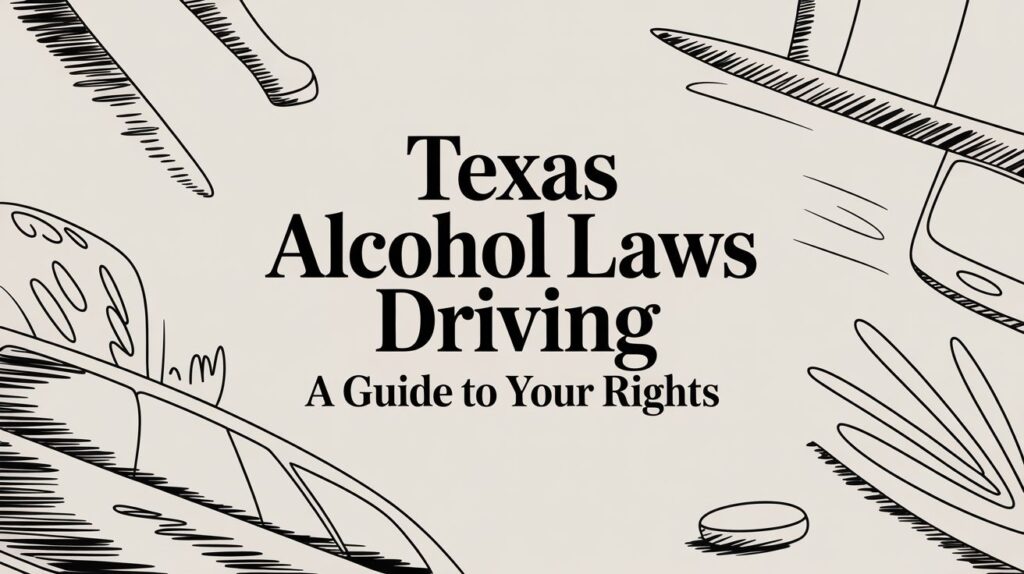 Texas Alcohol Laws and Driving graphic with title "A Guide to Your Rights," emphasizing legal rights related to DUI in Texas.