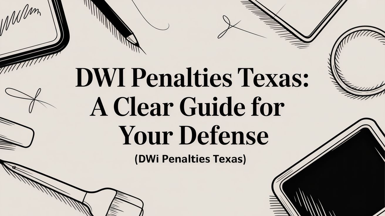 DWI Penalties in Texas: Your Clear Guide for Defense in 2026