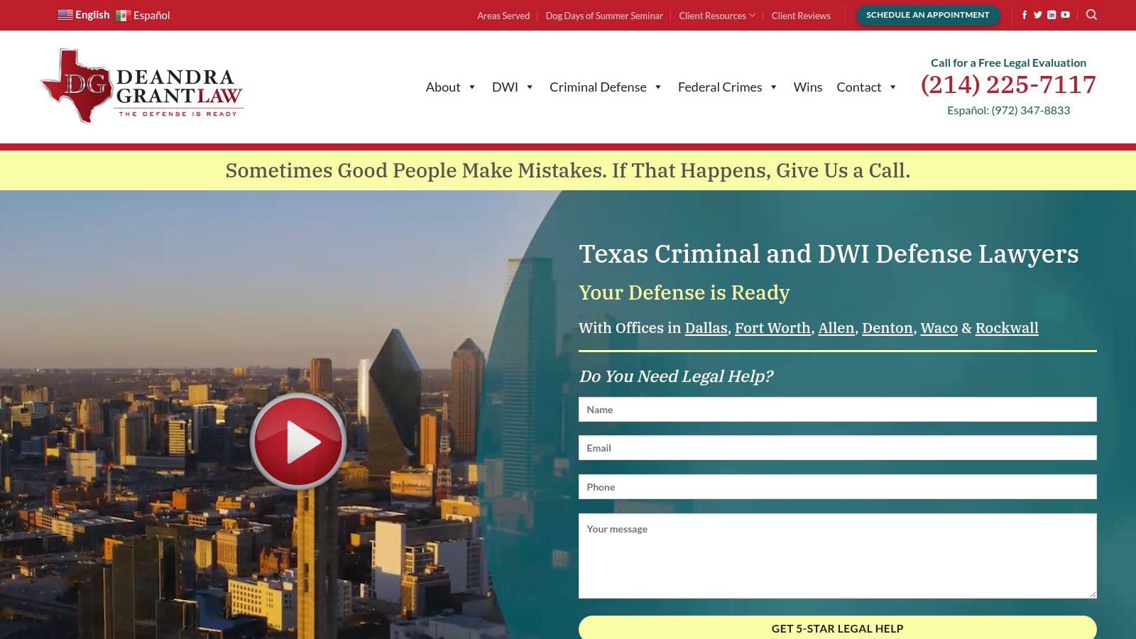 Deandra Grant Law – Criminal & DWI Defense